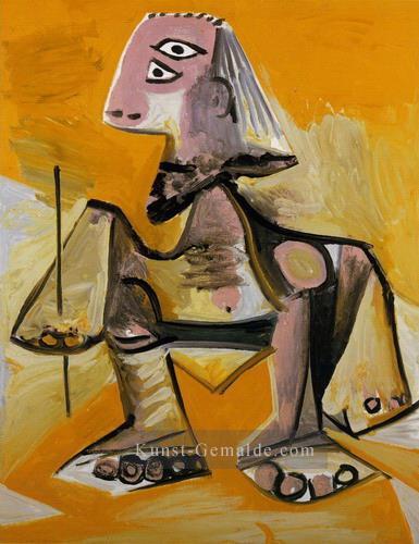 Mann accroupi 1971 Kubismus Pablo Picasso Ölgemälde